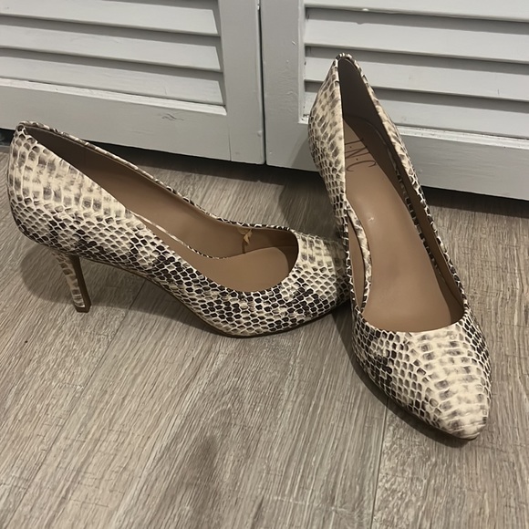 INC Snake Print Heels - Picture 2 of 4